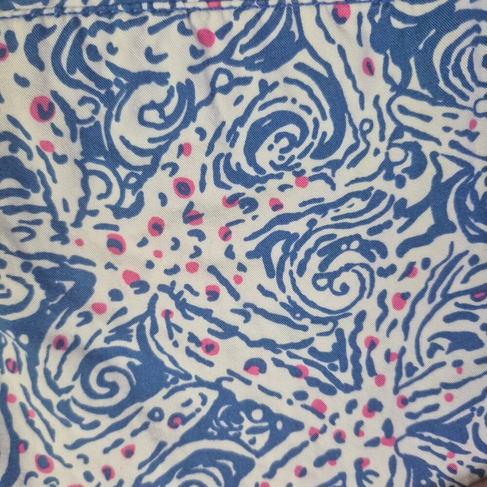 LILLY PULITZER "The Walsh" Star Crush Starfish Blue/Pink Shorts Womens Size 11 - Picture 3 of 7